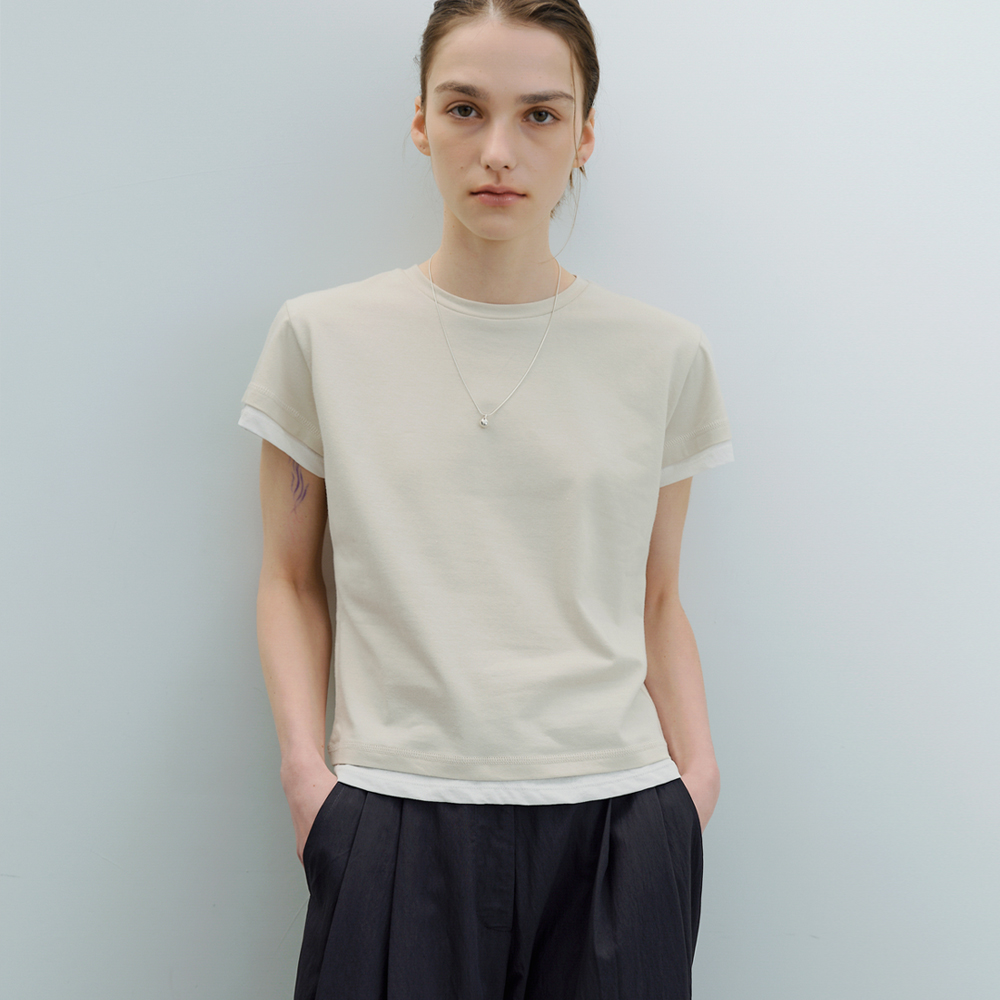 [블루브릭] Half layered t-shirt (3colors) - 상세 이미지 2