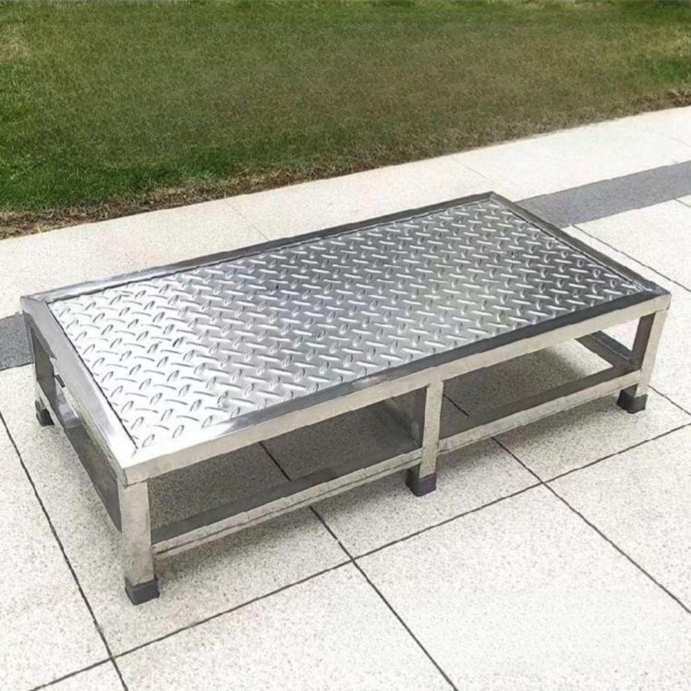 만능 작업 발판대 안전 받침대 알루미늄 발판 철계단 120x40cm 높이 30cm - 상세 이미지 2