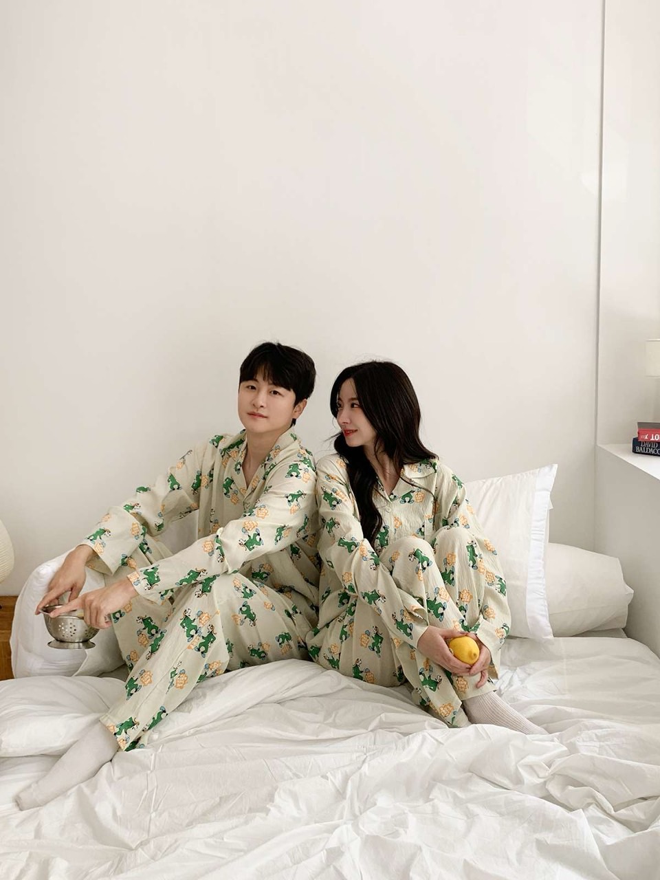 디즈니잠옷 구피 긴팔 긴바지 커플 세트 홈웨어 파자마 파티 빅사이즈 - 상세 이미지 5