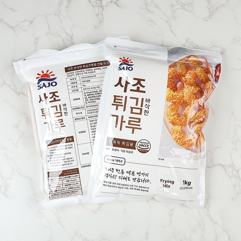 사조 바삭한 튀김가루 업소용 1kg, 10개 - 상품 이미지