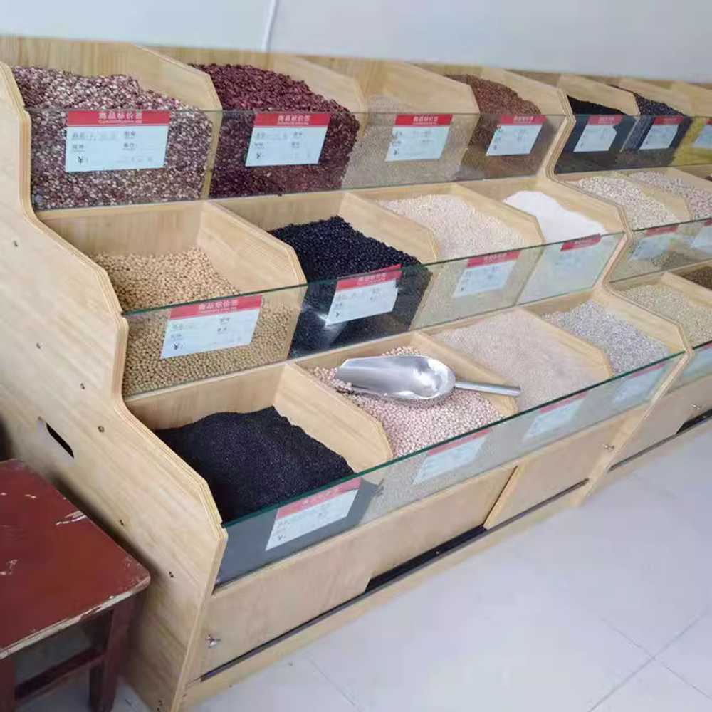곡물 전시 진열대 업소용 곡물 보관 진열 판매장 12칸 유리 (일반) - 상품 이미지