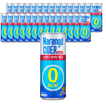 나랑드 사이다 245ml X 30캔 제로칼로리 음료수 탄산