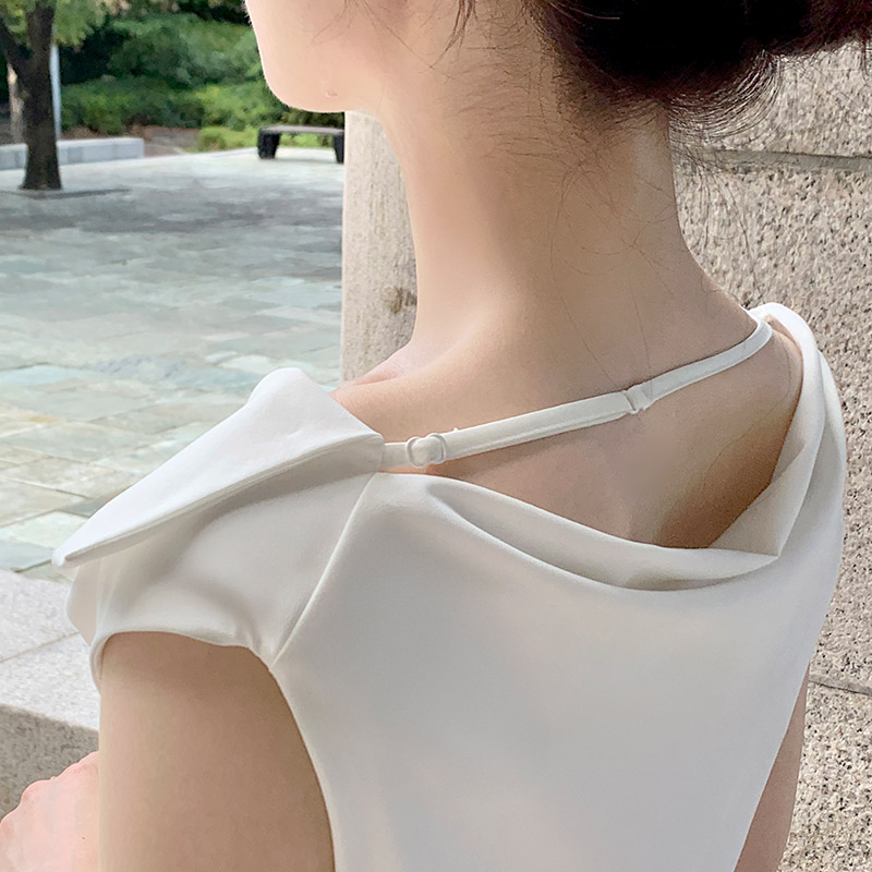르멜리 스트랩 드레이프 블라우스 bs8376 - 상세 이미지 5