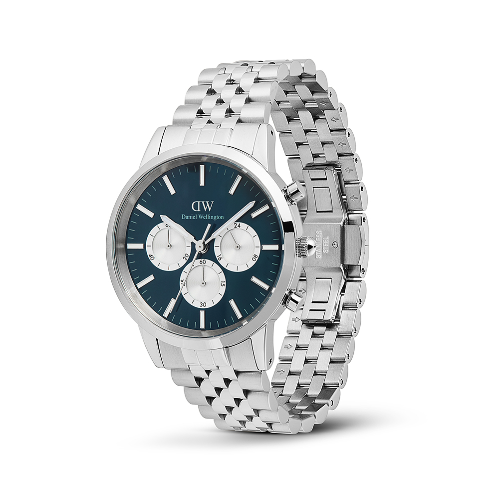 다니엘 웰링턴 ICONIC CHRONOGRAPH LINK 청판 크로노그래프 클래식 메탈시계 - 상세 이미지 3