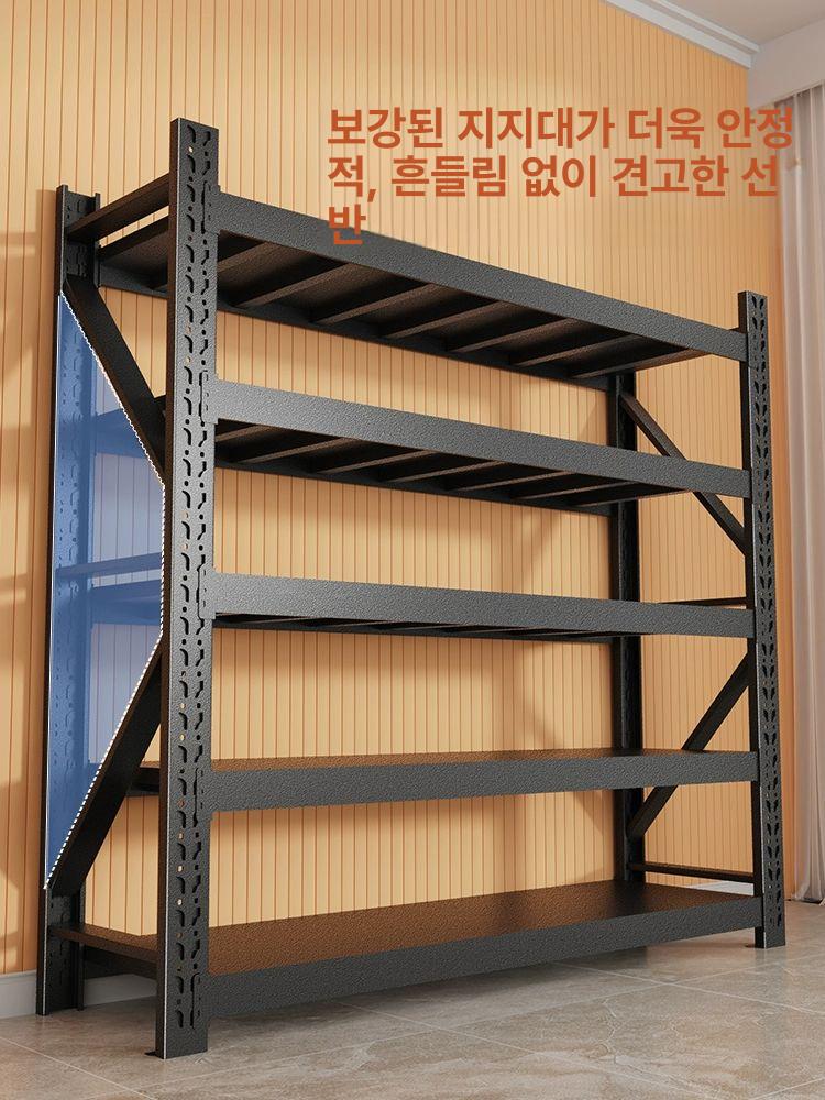 조립식 창고랙 무볼트선반 창고 다용도 스피드랙 세탁기 메인 프레임 4개 레이어 B 경량창고 100x40x200 120kg - 상세 이미지 3