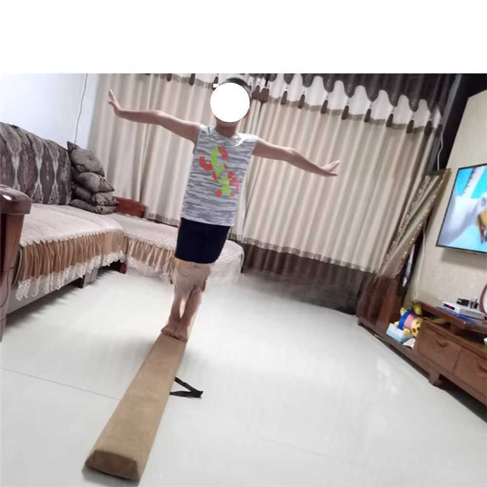 접이식 평균대 실내 체조 연습용 균형 훈련 기구 브라운 2.9m - 상품 이미지