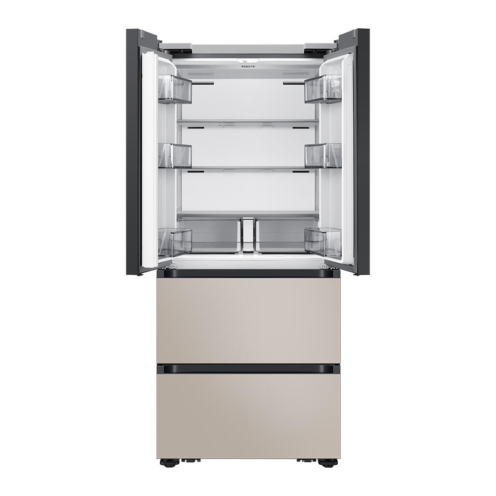 2025 NEW 삼성전자 비스포크 AI 4도어 김치냉장고 키친핏 Max 420L RK70F42M2ZG 화이트/베이지 이미지 6