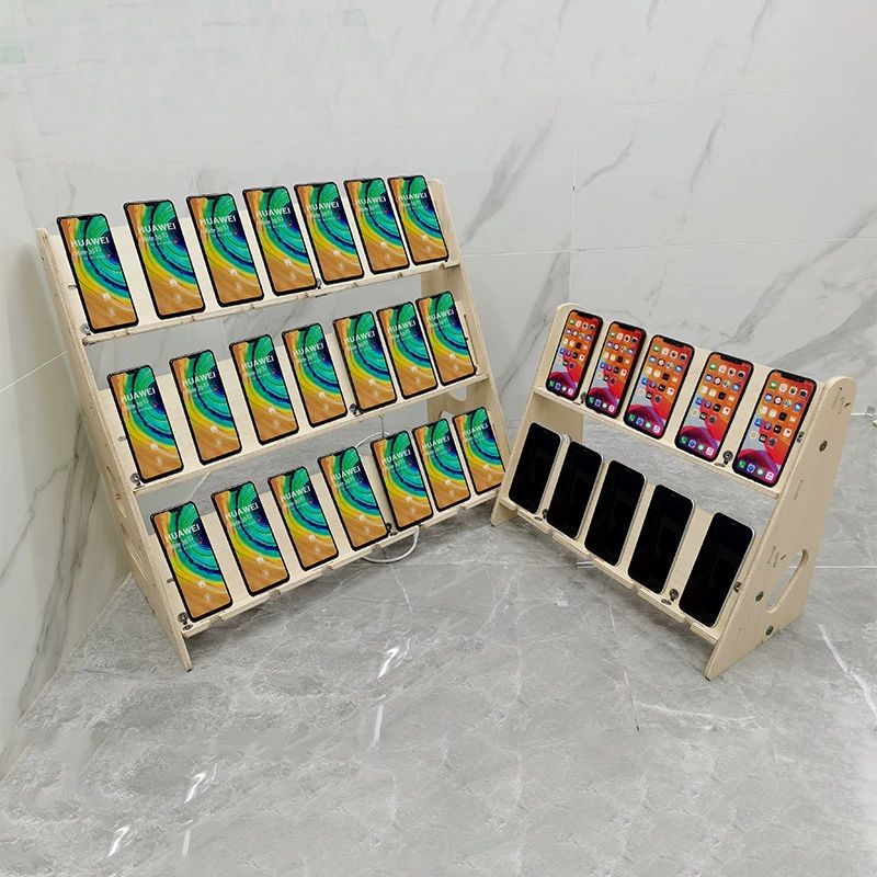 휴대폰 멀티 거치대 캐릭터 보관 정리 스마트폰 나무형 세로 배치 스마트폰 3층 21대 - 상세 이미지 2