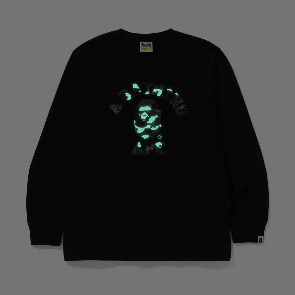 베이프 티셔츠 CITY CAMO COLLEGE LS TEE 1L80-111-003 - 상세 이미지 3