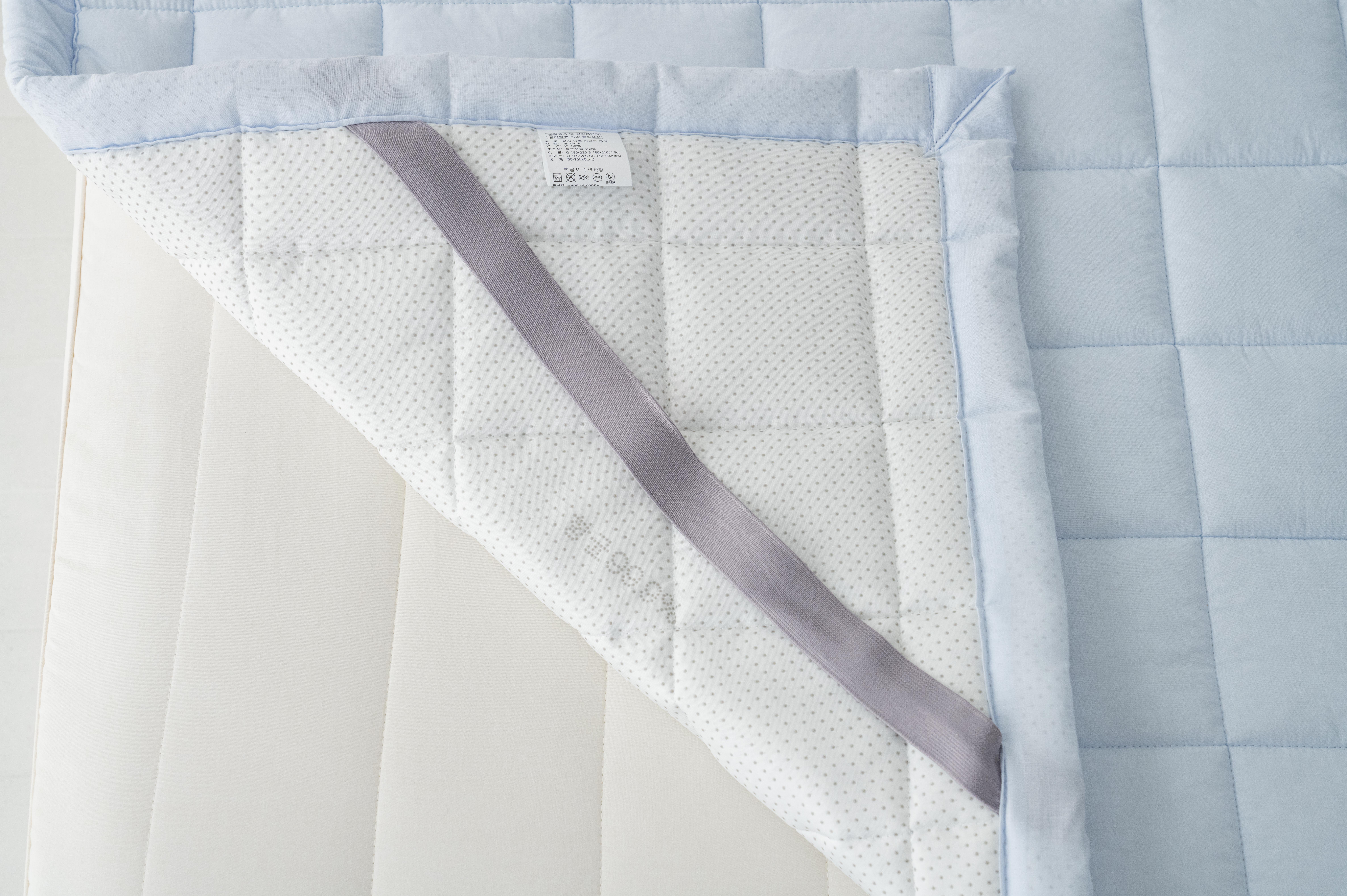 고밀도 60수 순면패드 고정밴드 알러지케어 밴드형 순면 침대패드 SS