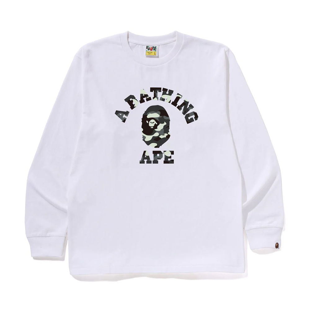 베이프 티셔츠 CITY CAMO COLLEGE LS TEE 1L80-111-003 - 상세 이미지 2