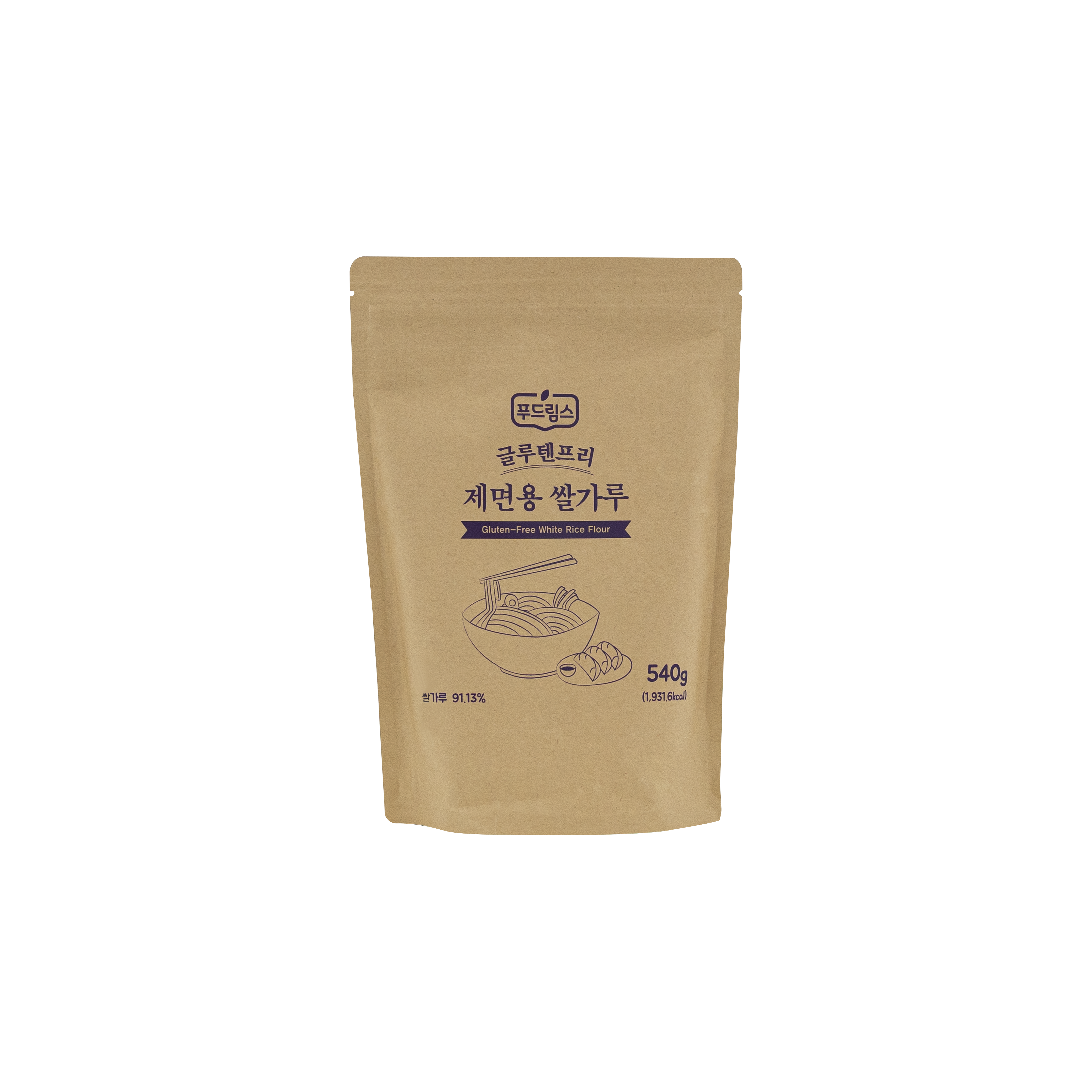 [글루텐프리] Glutenfree 푸드림스 제면용쌀가루, 밀가루대체 540g, 1개 - 상품 이미지
