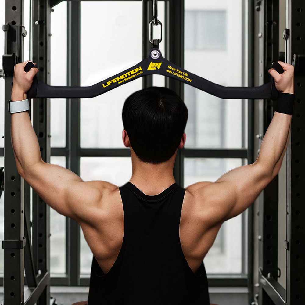 라이프모션 맥그립 랫풀다운 갈매기 그립 시티드로우 케이블머신 광배근 삼두 세트 5종 - 상세 이미지 2