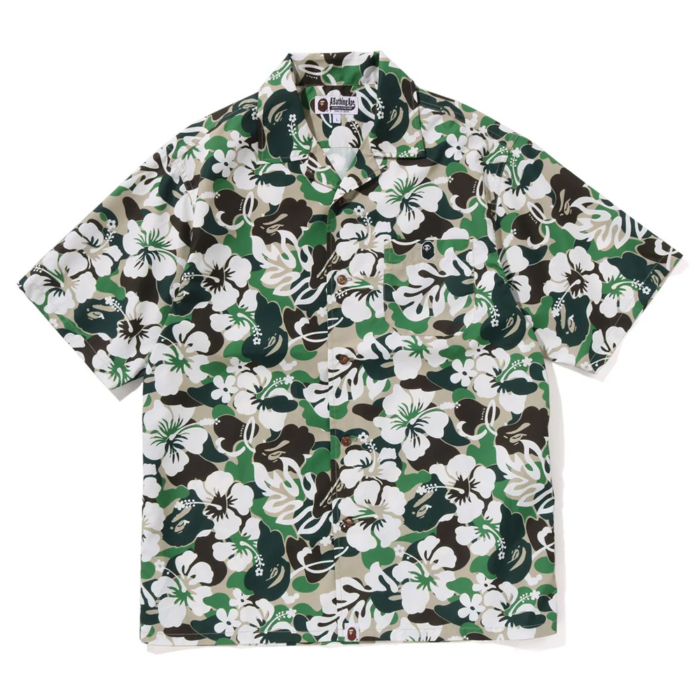 베이프 셔츠 ABC RESORT CAMO OPEN COLLAR SS SHIRT 1L70-132-001 - 메인 이미지