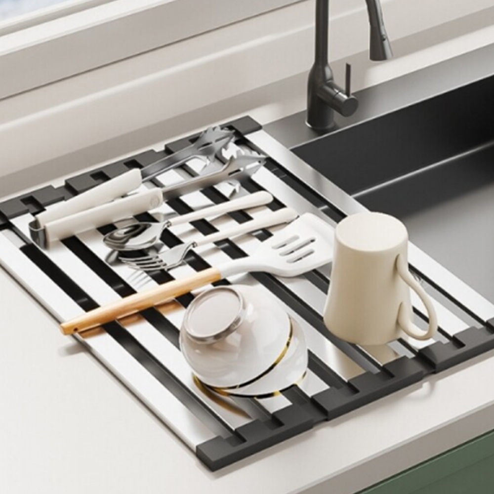 스텐 드라잉매트 물빠짐 설거지 그릇건조대 개수대선반