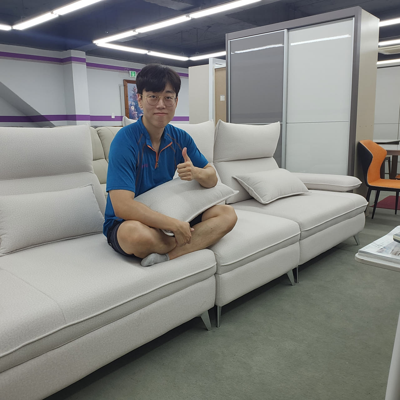 코비 패브릭스윙4인용소파 모듈형소파 조야 스윙쇼파4인용