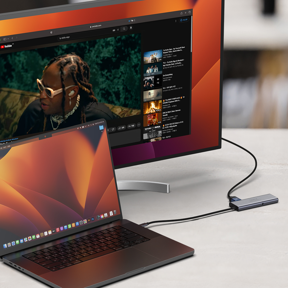 USB C타입 7in1 4K 60hz Gen2 10Gbps 멀티 허브 MH310 - 상세 이미지 4