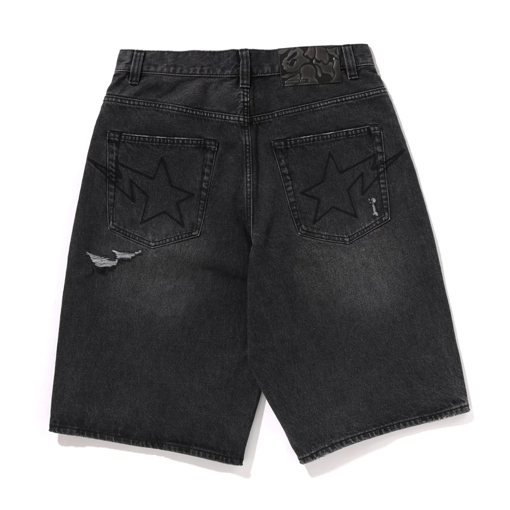 베이프 바지 STA RELAXED FIT DENIM SHORTS 1L80-151-302 - 상세 이미지 2