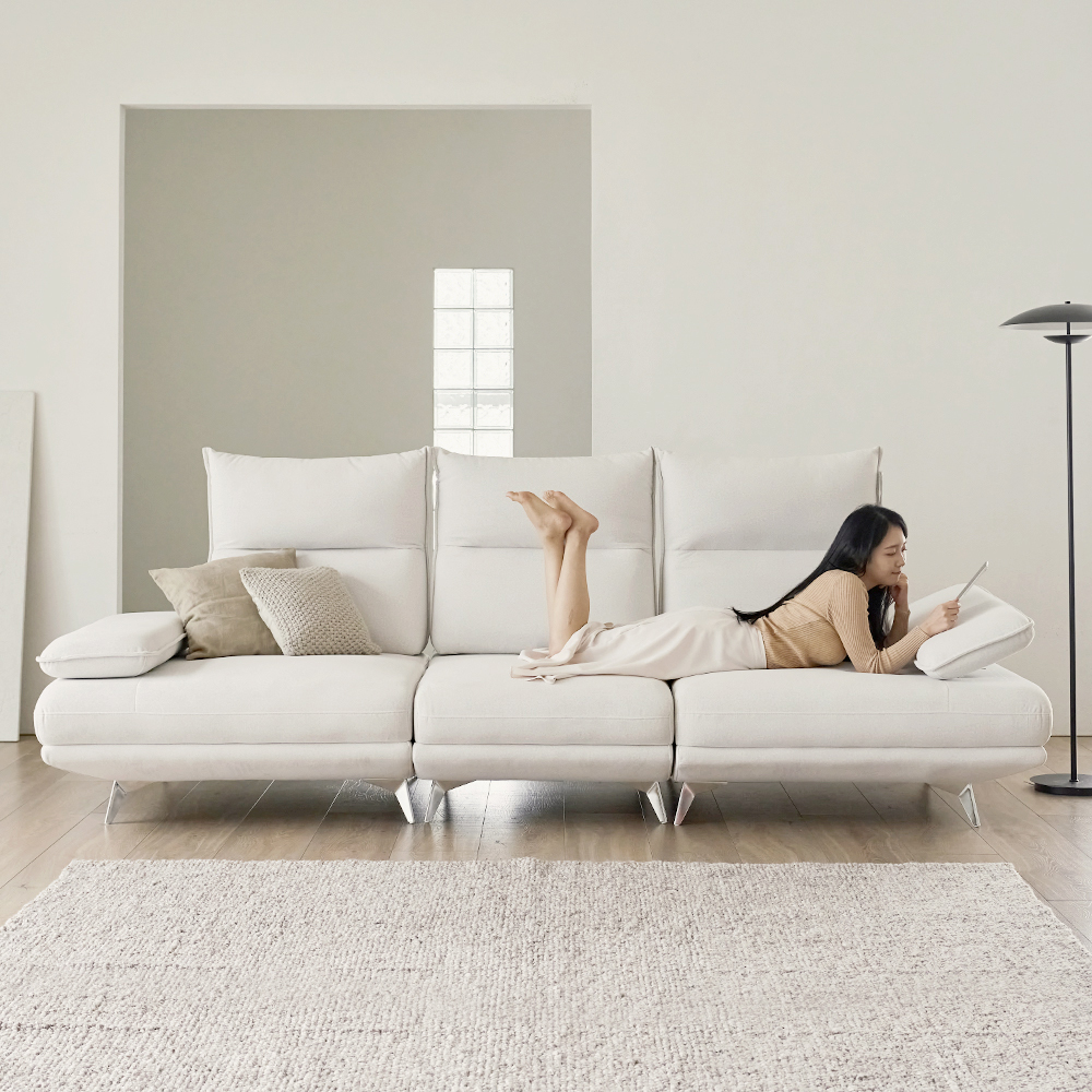 [웰퍼니쳐] 코모도 패브릭 빅토리아 스윙 소파 4인