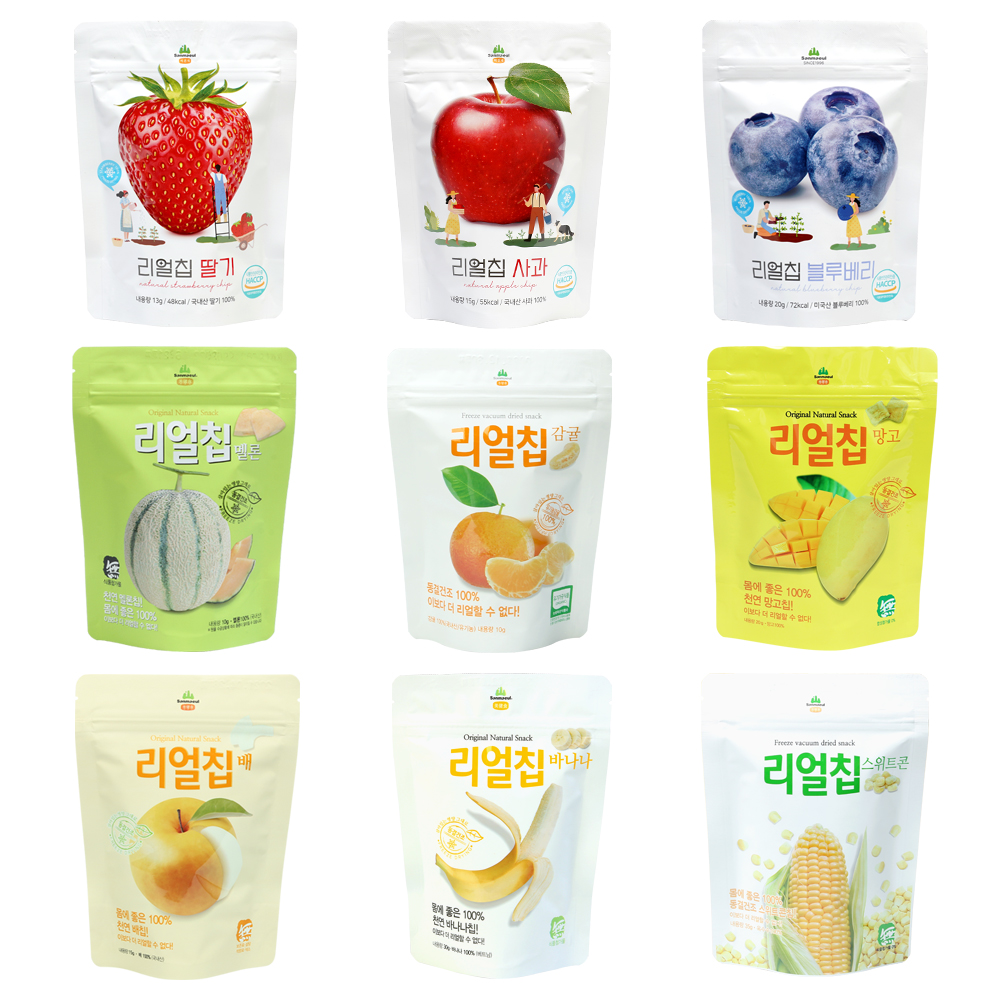 리얼칩 딸기 13g 동결건조과일 딸기칩 사과칩 외 9종