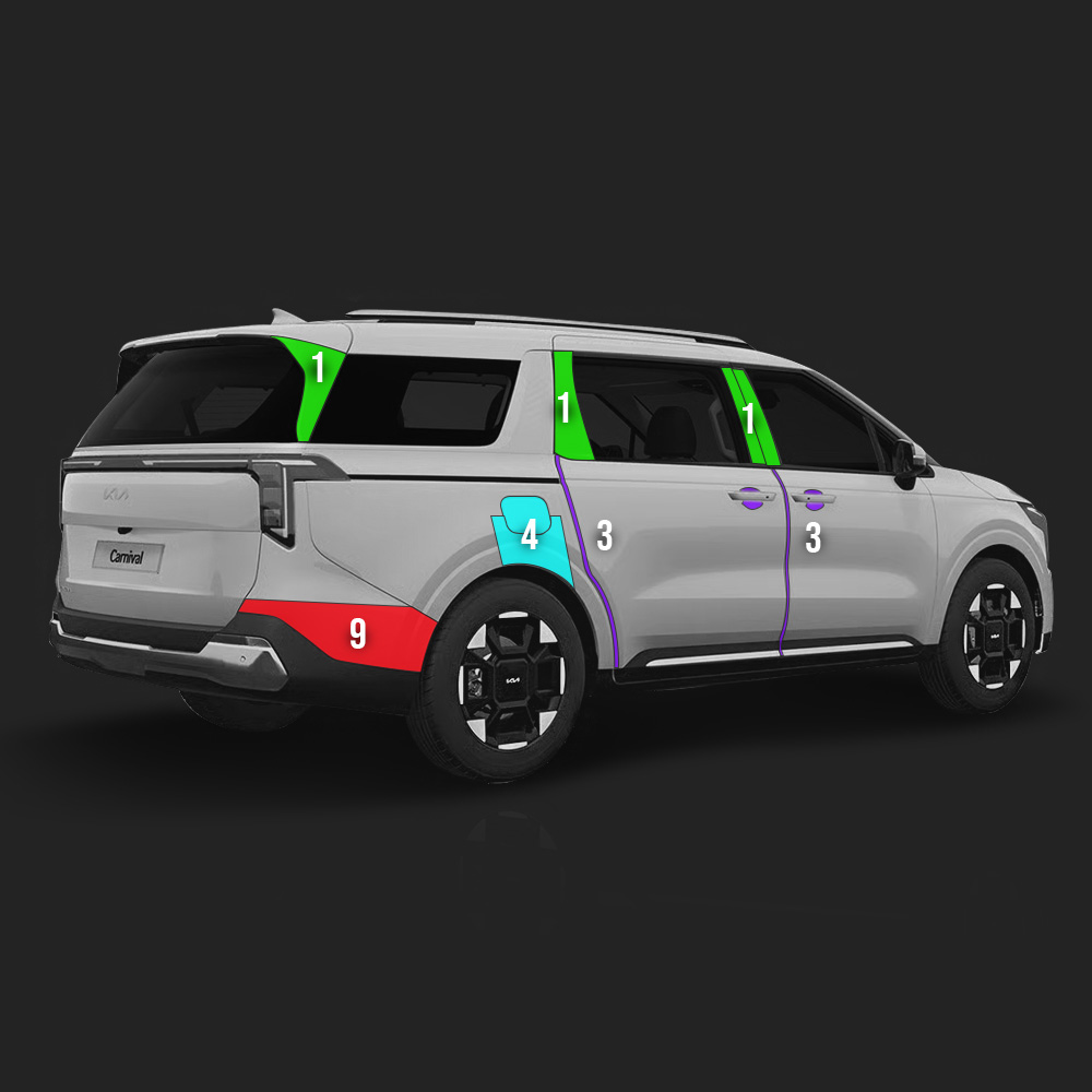 카니발 KA4 페이스리프트 실내PPF 냉온컵홀더 보호필름 저스트쉴드