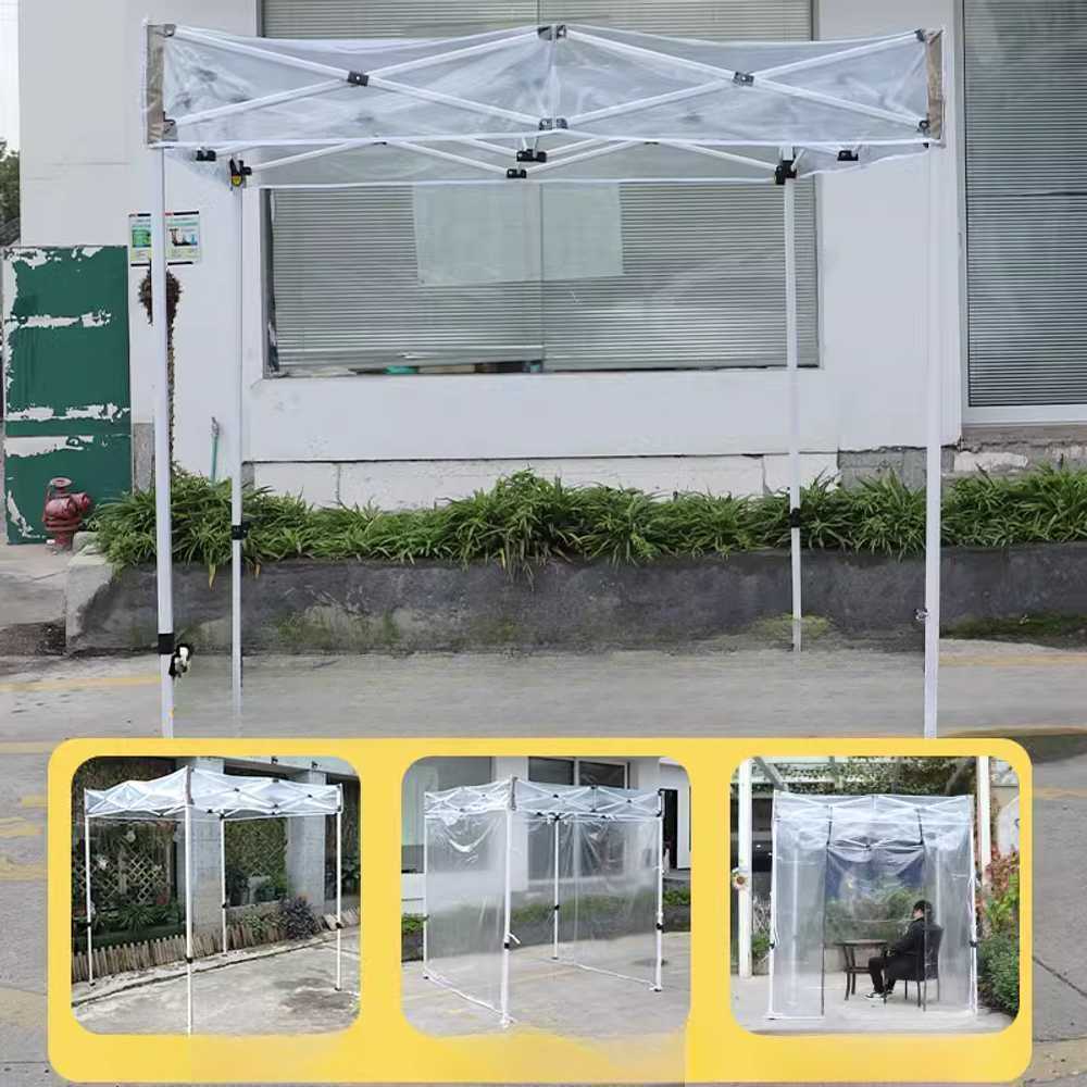 접이식 천막 부스 방한 바람막이 야외용 난방 휴게실 2x2m (투명+6m) - 상세 이미지 4