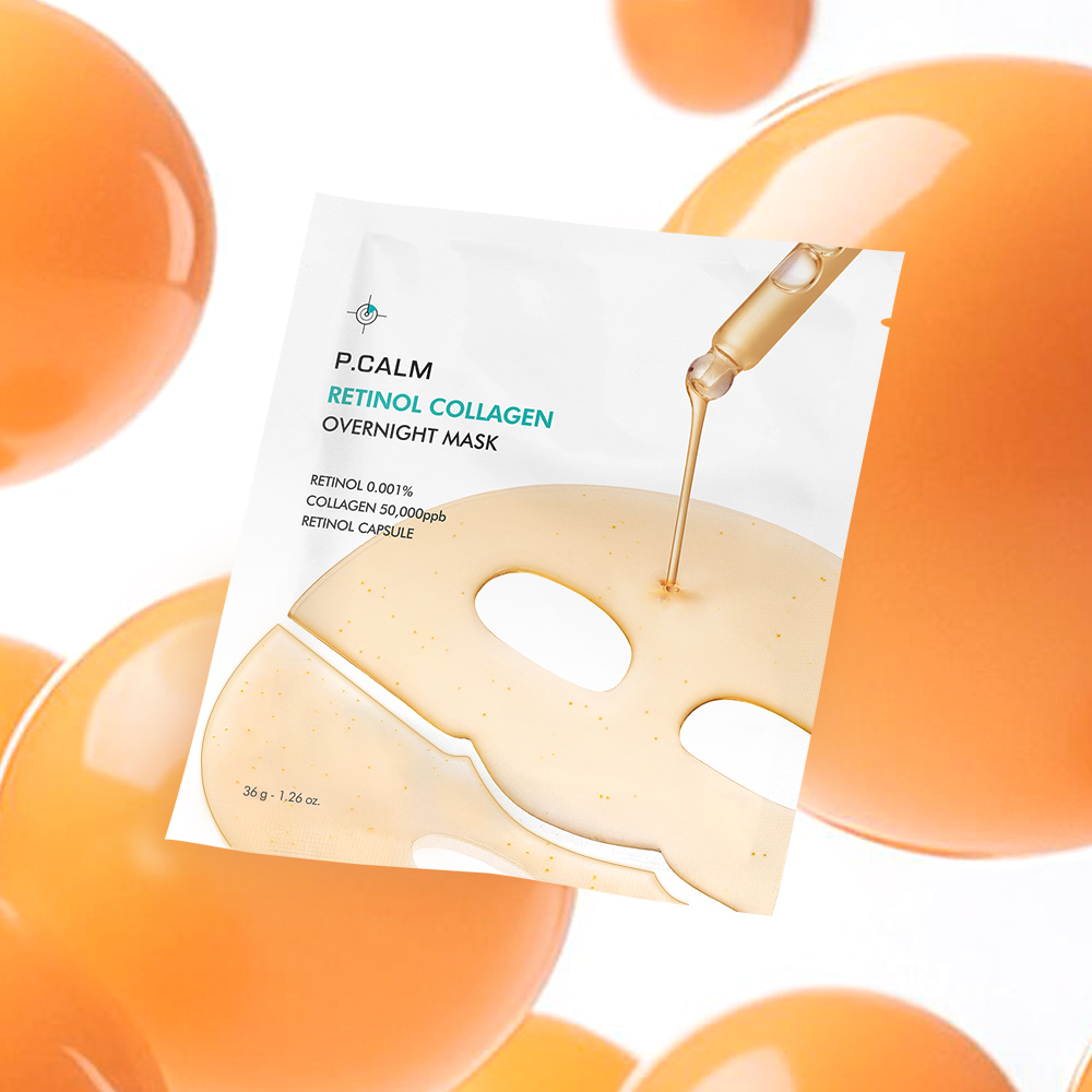 피캄 레티놀 콜라겐 오버나이트 마스크 36g 4매입 (1Box) / 모공 탄력 톤개선 민감성피부 마스크팩 겔마스크 보습 주름개선