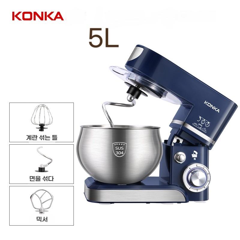 5L) 1200w KONKA 전자동 다기능 거품기 반죽기 크림머신 교반기 믹서기 주방기 식당용 배합 고기 다지기 - 상품 이미지