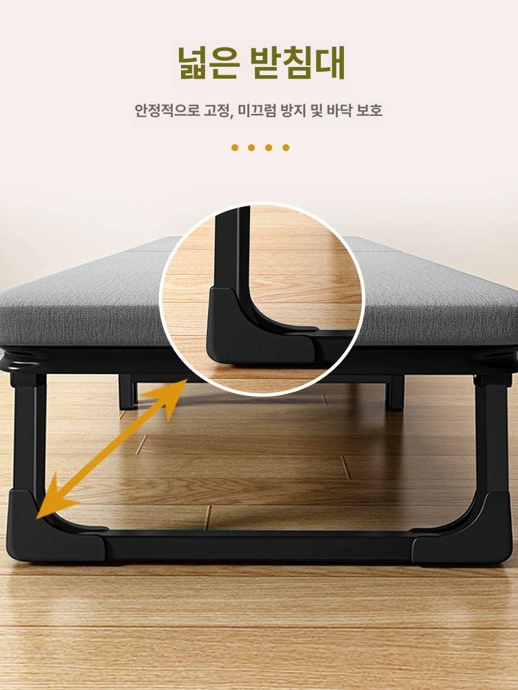 접이식 1인침대 당직실 원룸 캠핑침대 리클라이너 두꺼운 사각관 두꺼운 편안한 90CM - 상세 이미지 5