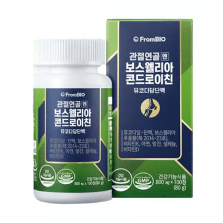관절연골엔 보스웰리아 콘드로이친 뮤코다당단백 콘드로이틴 소유래 소연골 400정 | 프롬바이오 | 에너지드링크 영양제 운동 건강식