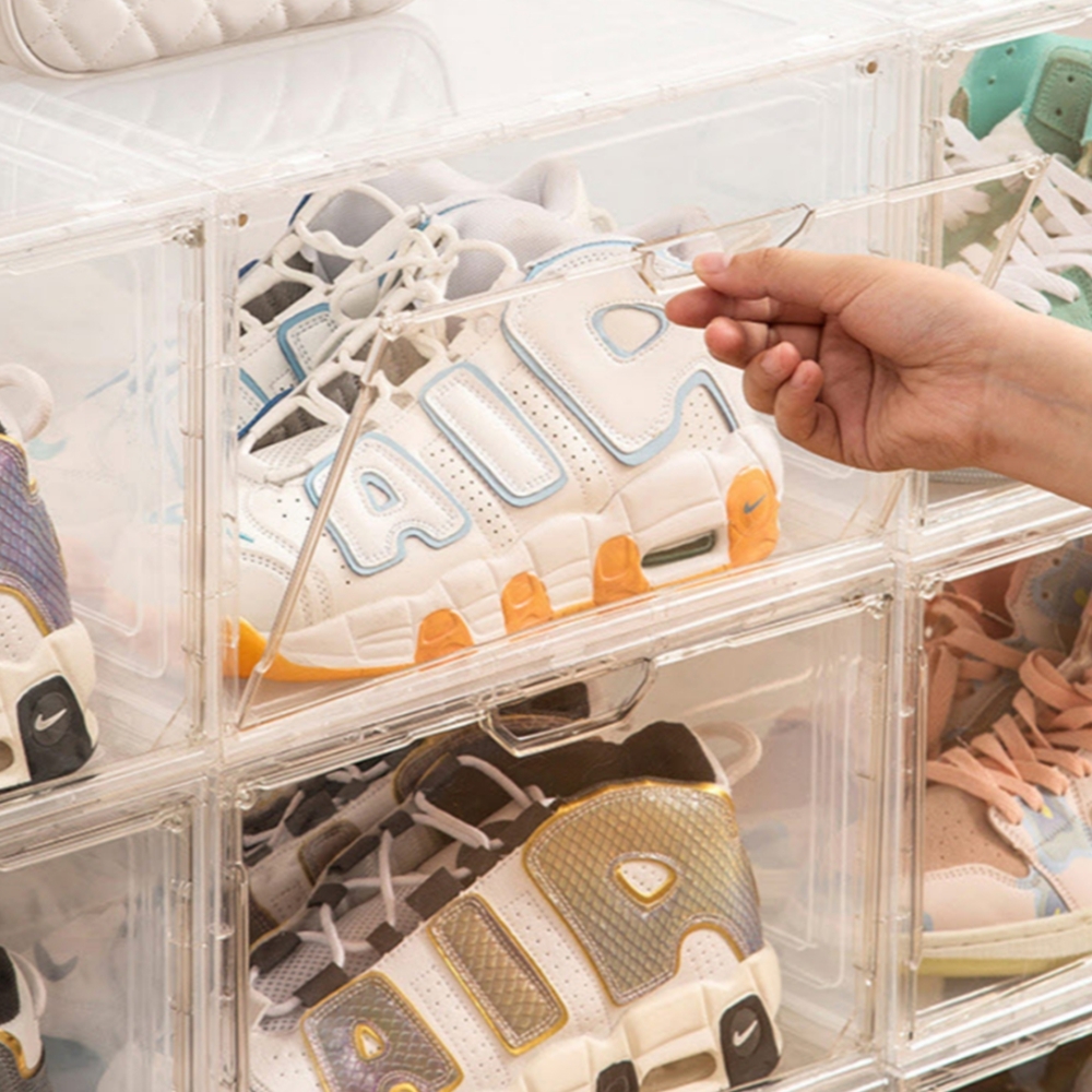 투명 신발정리함 사각 로우 하이 운동화박스 적층 슈케이스