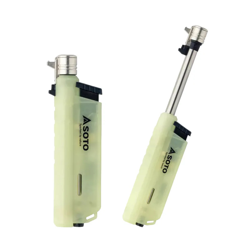 소토 슬라이드 가스 토치 ST-487 LU 루미너스 캠핑 휴대용 방풍 라이터 부탄 충전