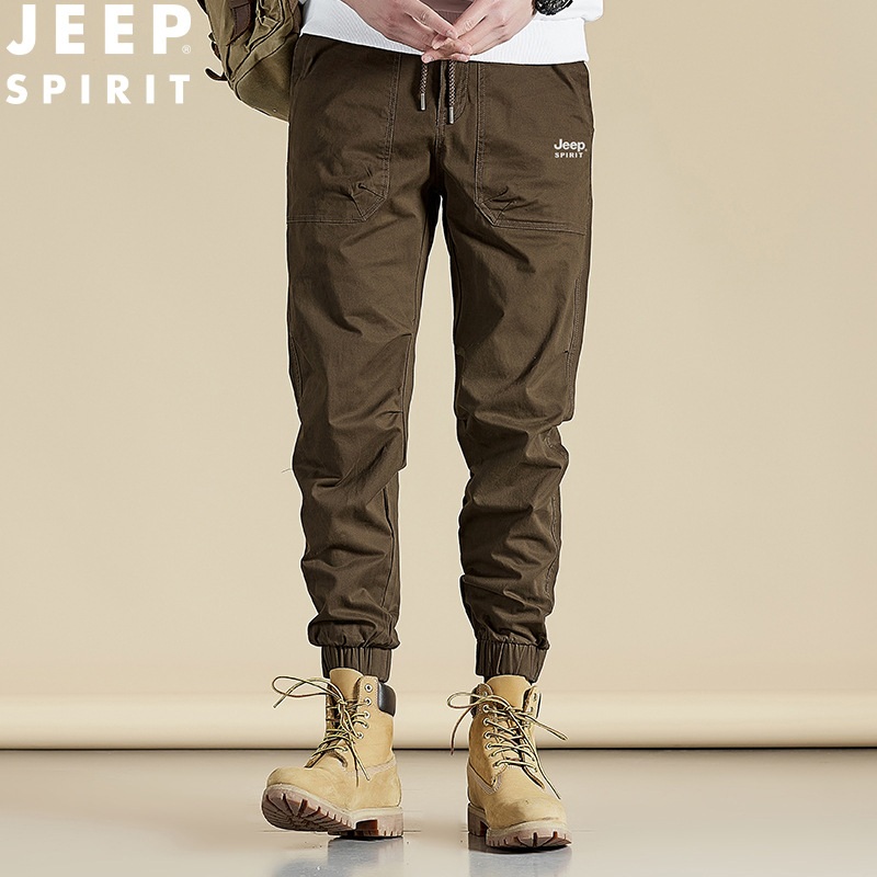 JEEP SPIRIT 봄 여름 작업복 바지 남성 스포츠 캐주얼 조거팬츠 - 상세 이미지 3
