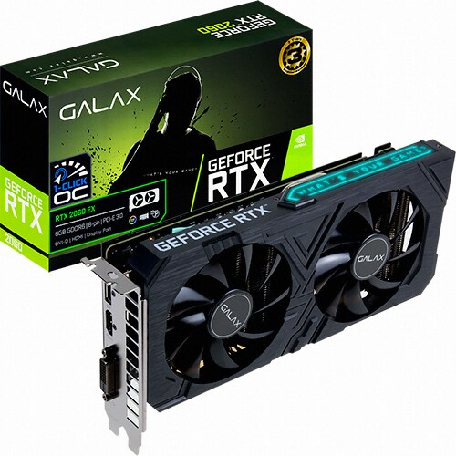 갤럭시 GALAX 지포스 RTX 2060 BLACK D EX D6 6GB - 상품 이미지