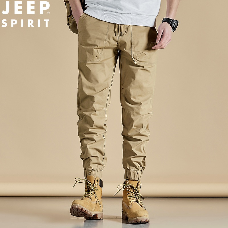 JEEP SPIRIT 봄 여름 작업복 바지 남성 스포츠 캐주얼 조거팬츠 - 상세 이미지 4