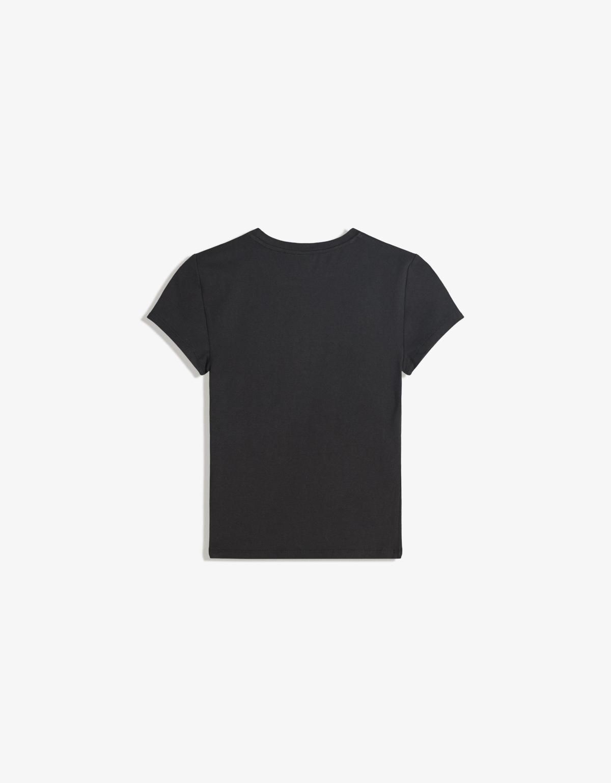 버쉬카 캐릭터프린팅 트렌디 반팔 티셔츠 7611/071 BLACK - 상세 이미지 3