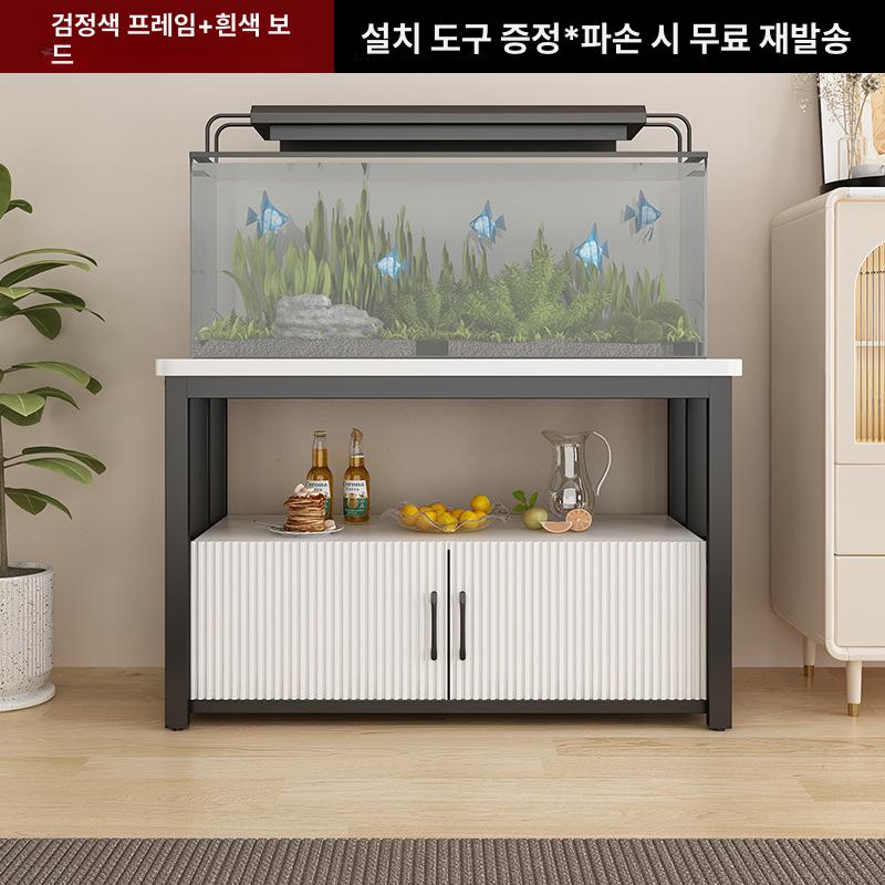어항 받침대 다층 수납 캐비닛 세트 어항받침대 화이트+화이트 어항제외 50x30x60cm 길이x너비x높이 이미지 7