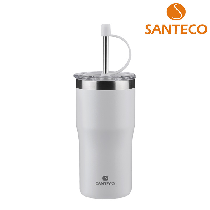 [산테코] 트로사 스틸 스트로우 보온보냉 텀블러 500ml (밀크화이트) - 상세 이미지 3