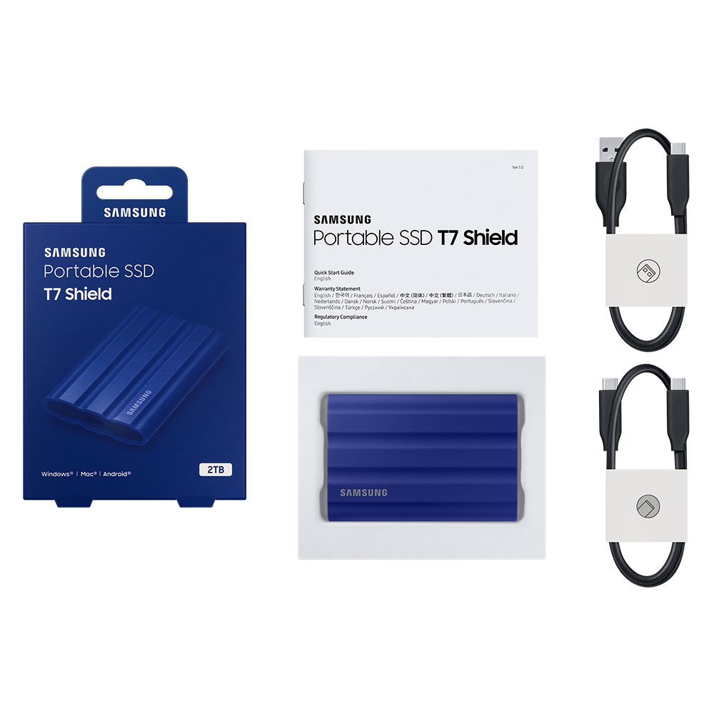 삼성전자 삼성 T7 Shield 실드 + 전용파우치 2TB, 블루 - 상세 이미지 5