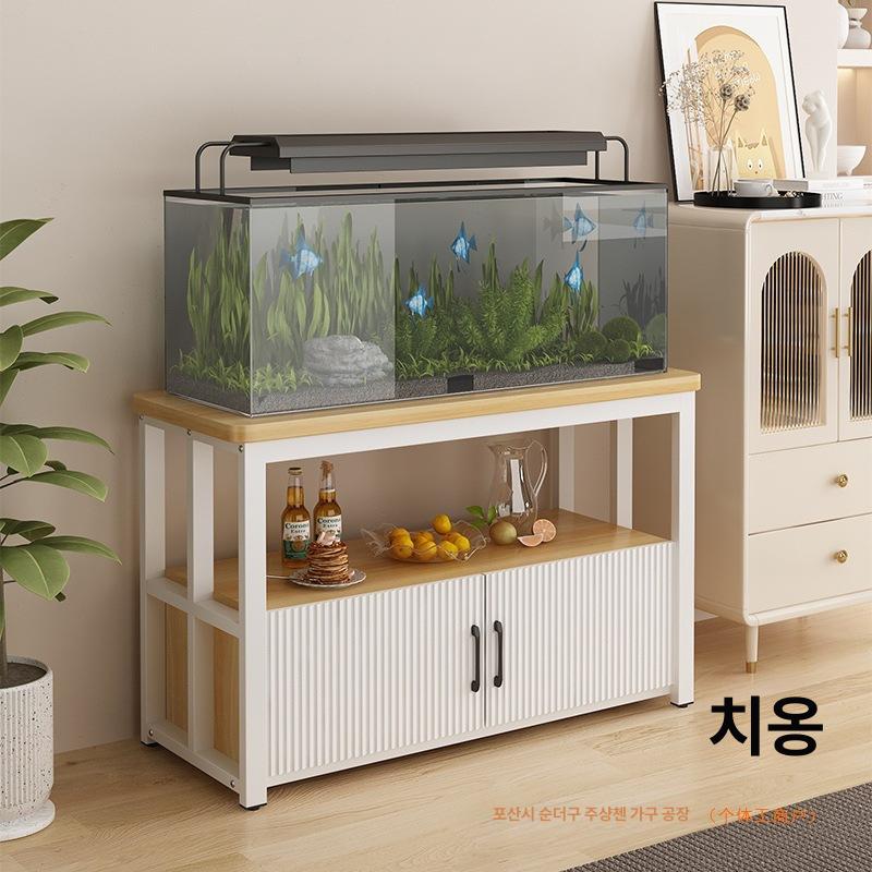 어항 받침대 다층 수납 캐비닛 세트 어항받침대 화이트+화이트 어항제외 50x30x60cm 길이x너비x높이 - 상세 이미지 3