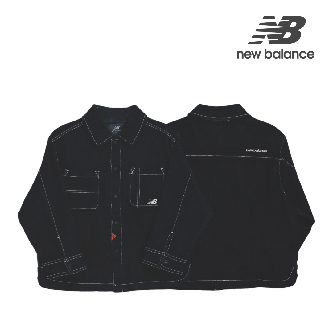 뉴발란스 키즈 인디고 데님 셔츠 자켓 초등학생 유아 봄 가을