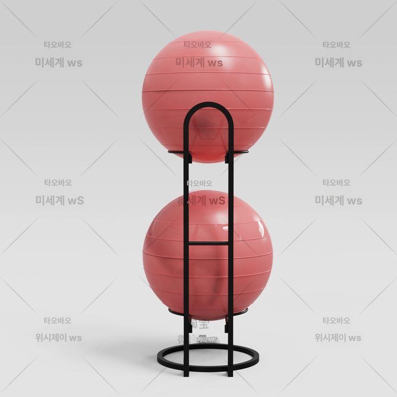 짐볼 거치대 요가볼 헬스장 보수볼 운동볼 정리 진열대 블랙 수납 1개 높이 80CM - 상세 이미지 4