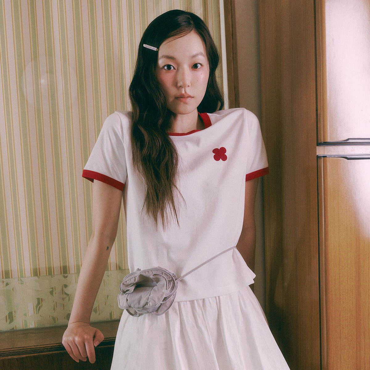 [로엠 X 드롭드롭드롭] 링거 티셔츠 RMHWF37RT6 - 상세 이미지 3