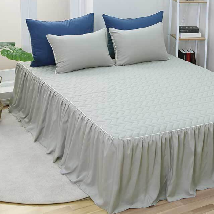 누빔 침대스커트 일체형 베드커버 프릴패드 침대덮개