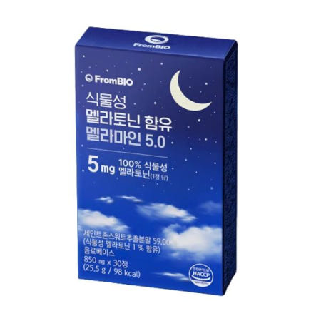 | 프롬바이오 | 식물성 멜라토닌 5mg 함유 멜라마인 3개월 30정X3박스 캐모마일 레몬밤 테아닌 타트체리 단백질쉐이크