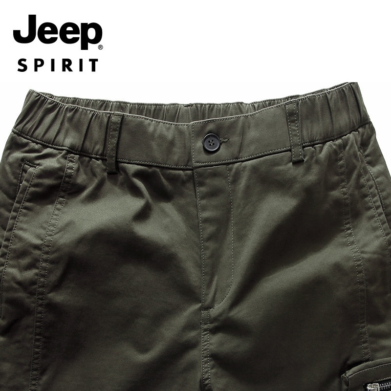 JEEP SPIRIT 남자 가을 카고조거팬츠 포켓 면 카고바지 - 상세 이미지 5