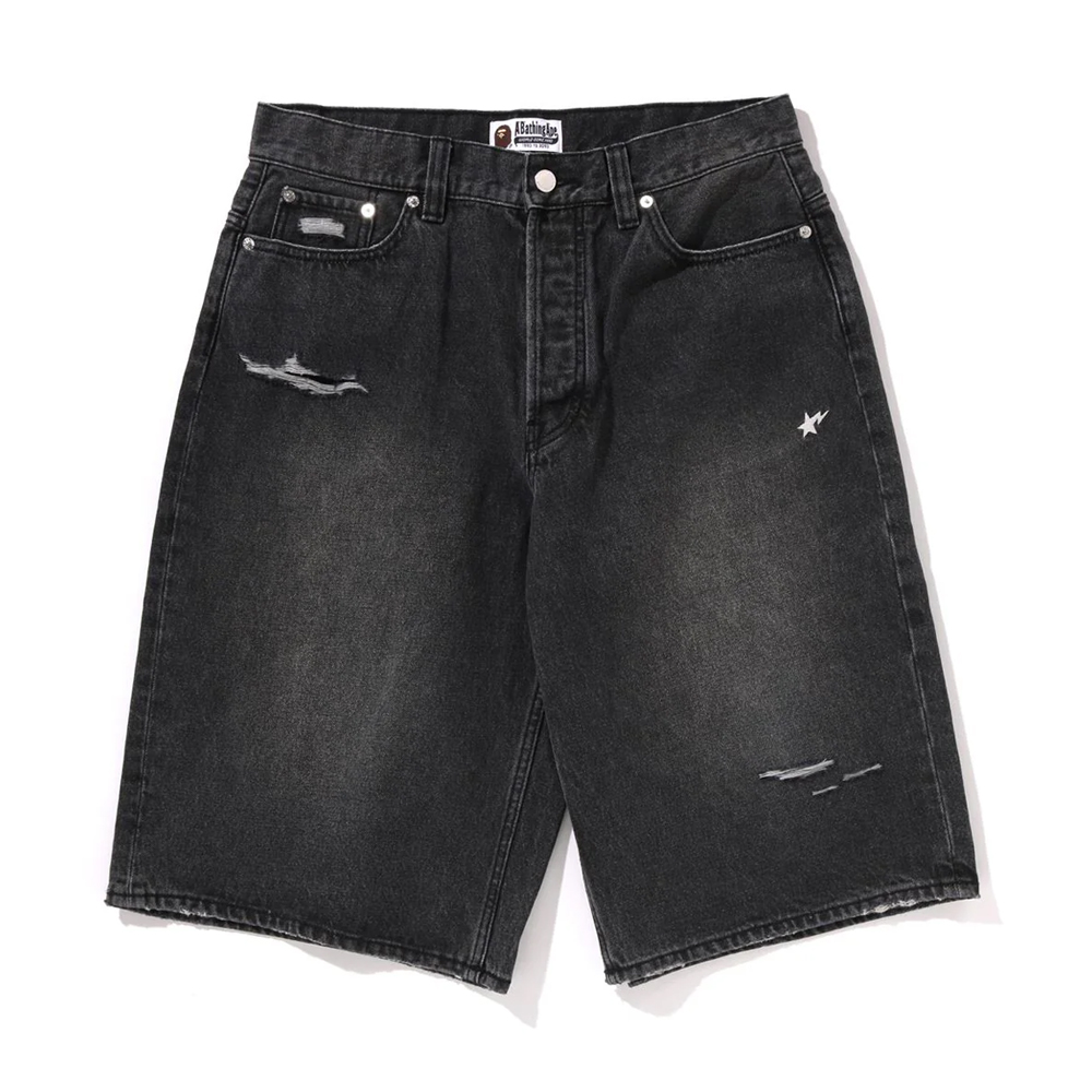 베이프 바지 STA RELAXED FIT DENIM SHORTS 1L80-151-302 - 상품 이미지