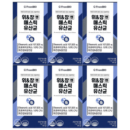 프롬바이오 위장엔 매스틱 유산균 15포 6개
