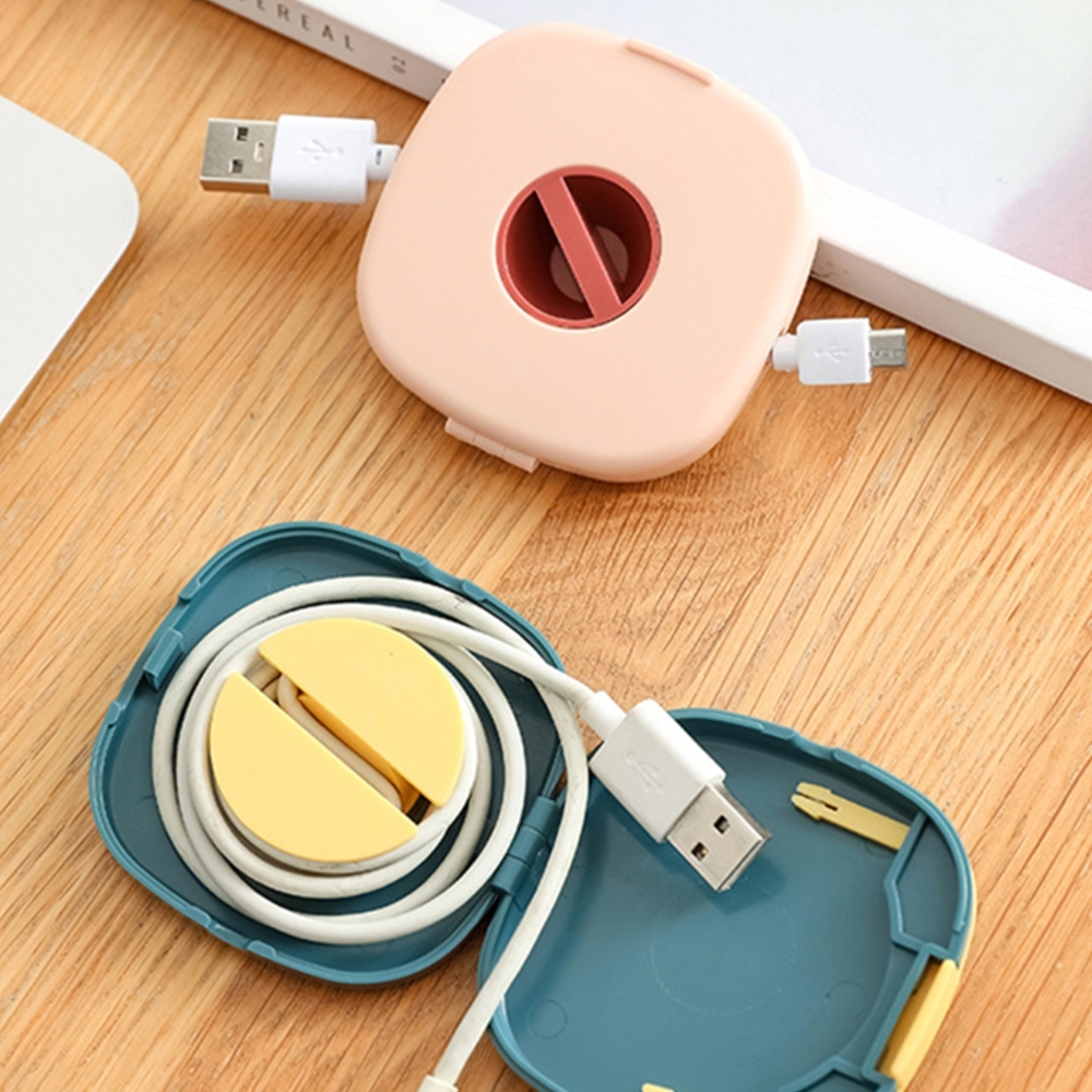 휴대용 충전선정리함 핸드폰 케이블 전선감개 케이스 홀더