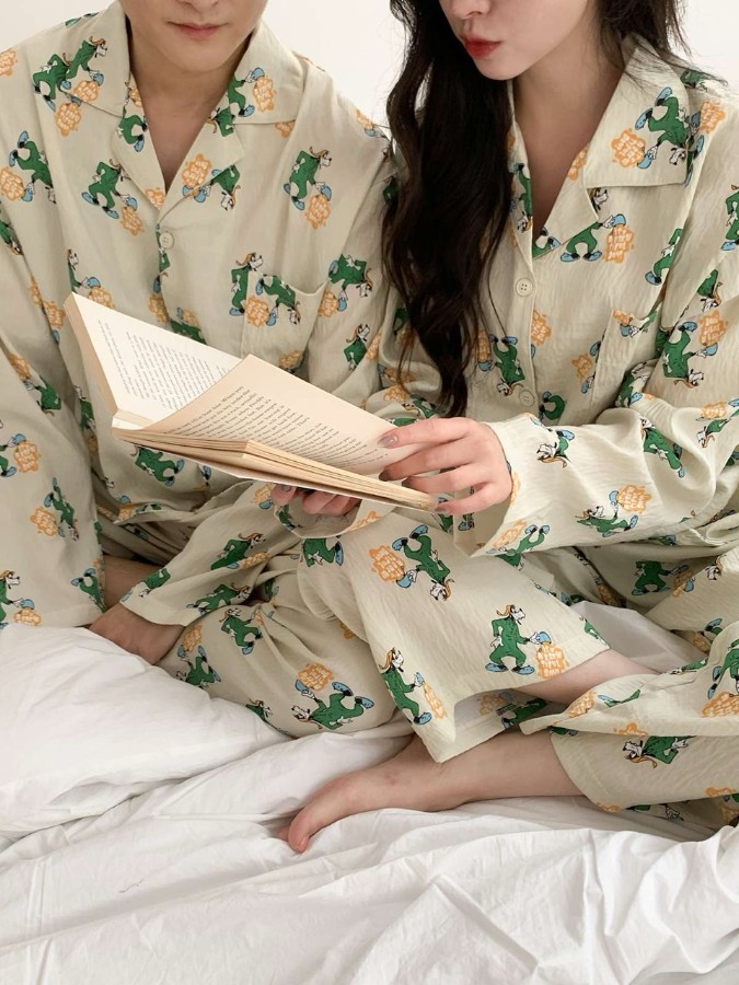 디즈니잠옷 구피 긴팔 긴바지 커플 세트 홈웨어 파자마 파티 빅사이즈 이미지 8